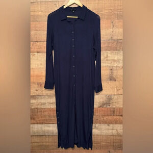 UNIVERSAL STANDARD Sally Liquid Jersey Shirt Dress-Midnight Women's size 4XS